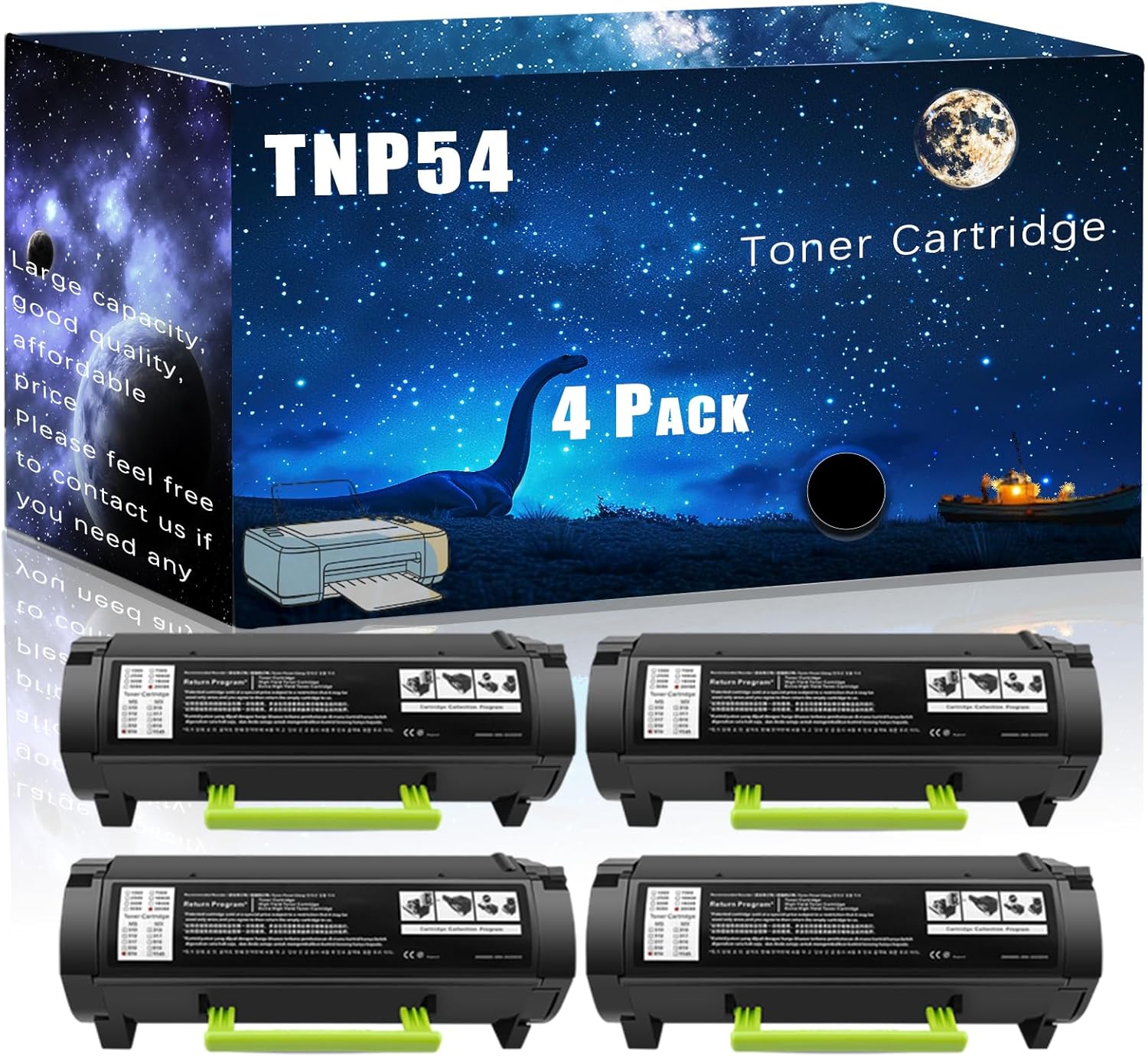 MUCQL TNP54 Compatible Toner Cartridge Replacement for Konica Minolta High Yield Compatible bizhub 4402P Printers, Meet Printing Needs (4 Pack Black)