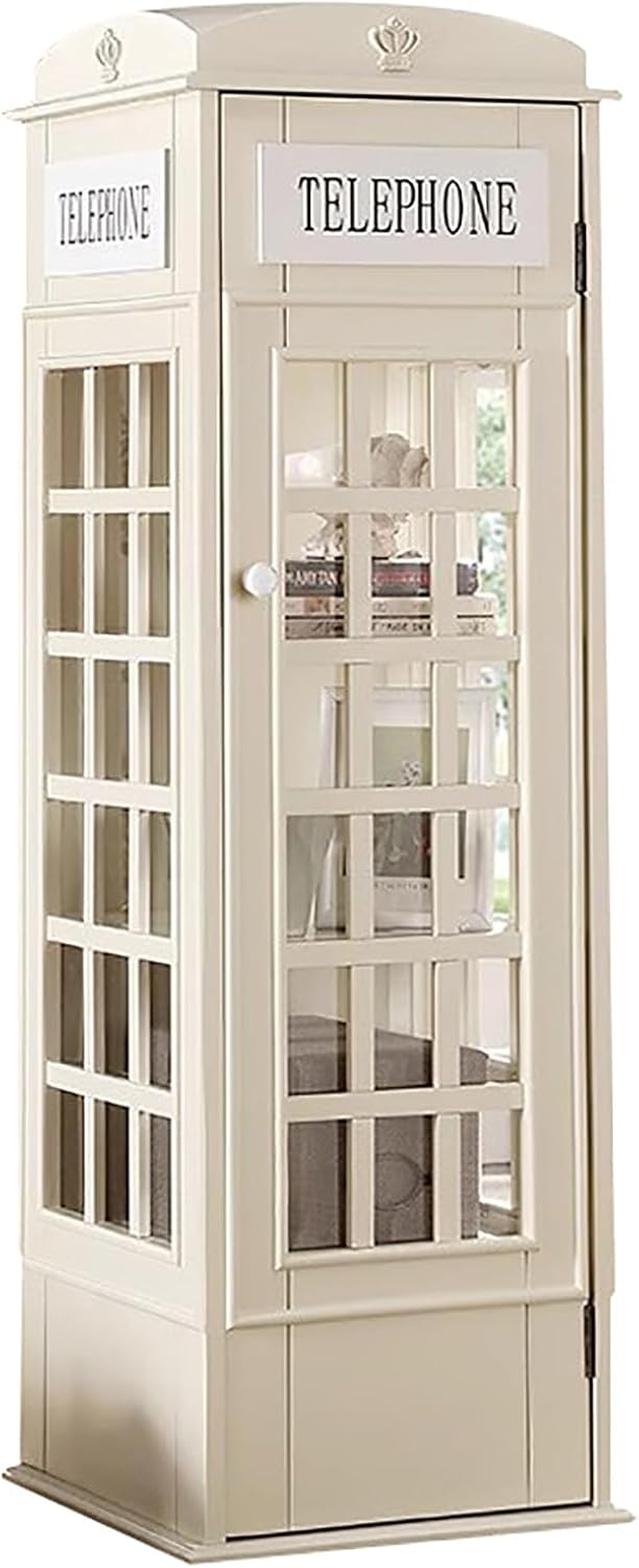 5-tier Wood Bookshelf Telephone Booth Shape,cute Floor Standing Bookcase Storage Rack For Kids&adults,wood London Telephone Booth Storage Shelf cube,decorative Bookshelf Organizer Display Cabinet