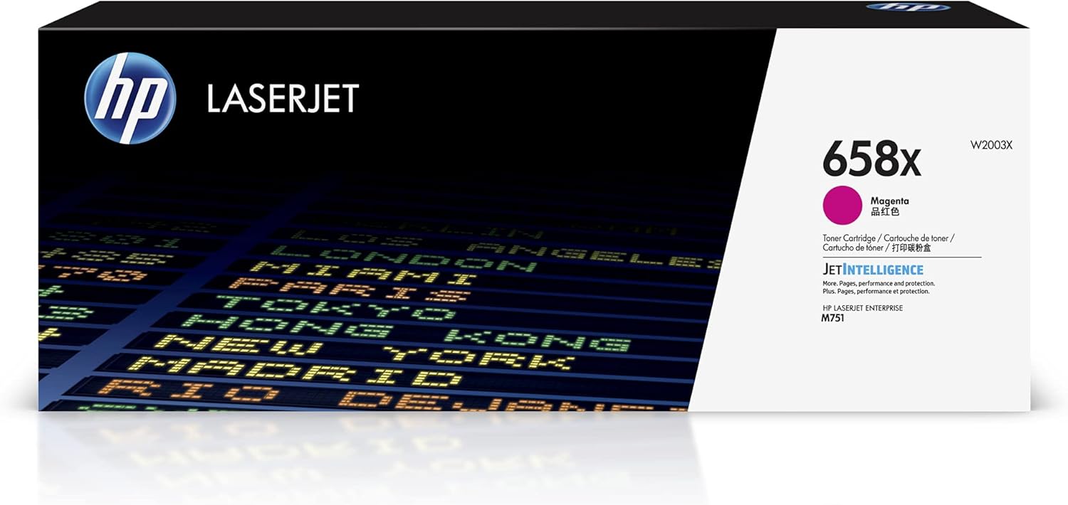 HP 658X Magenta High-Yield Toner Cartridge | Works Color Laserjet Enterprise M751 Series | W2003X