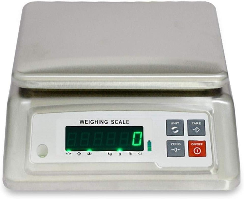 Food Scales Postal Scales Cooking Scales with Waterproof Scale 30kg/0.5g Stainless Steel IP68 Precision Digital Weigh Balance Industrial Scales Tare