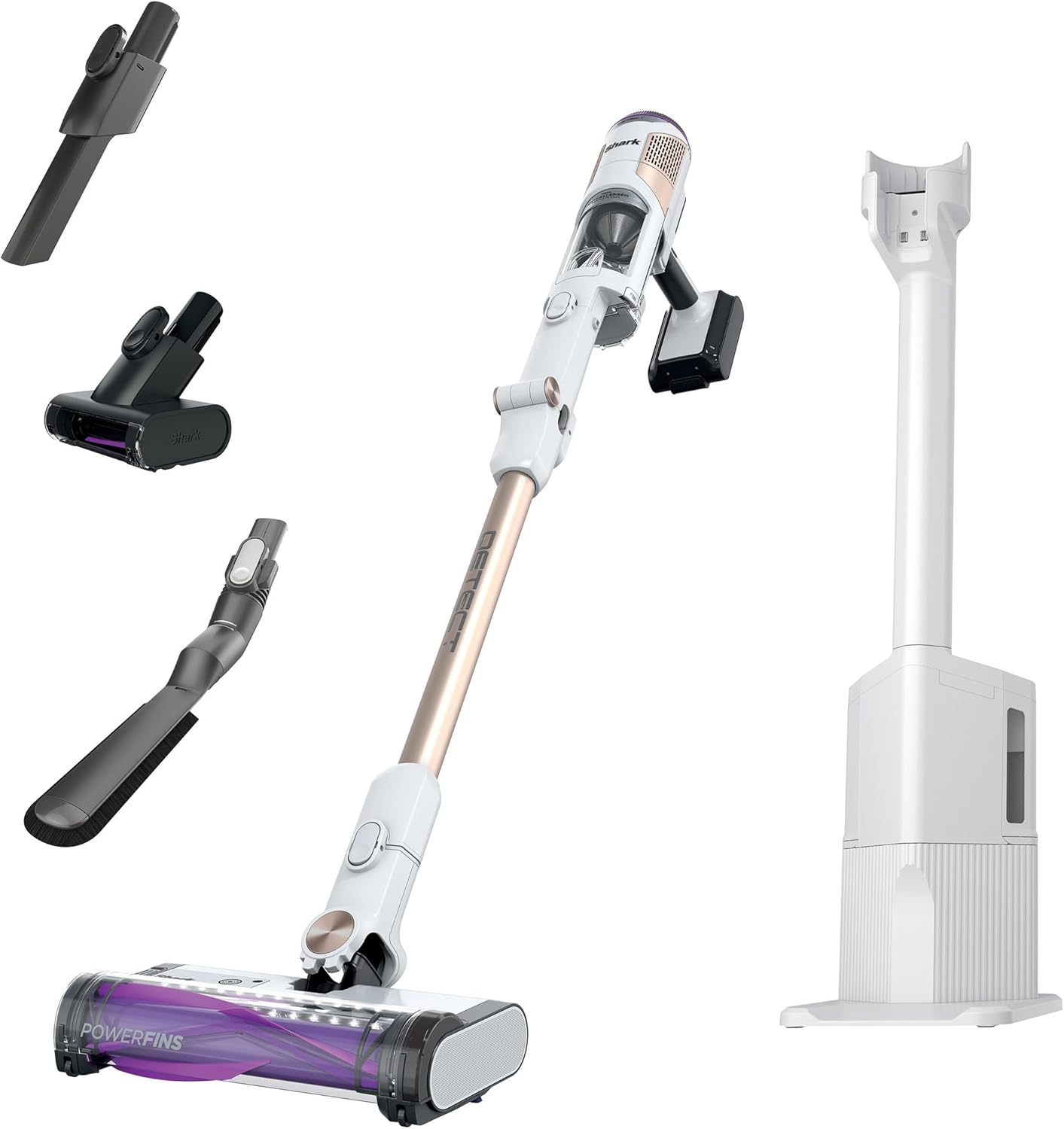 Shark IW4625 Detect Pro Auto-Empty System - Lightweight Cordless Stick Vacuum for Pet Hair with HEPA Filter, Flexible Wand, Portable Handheld, Charging Dock, Self-Cleaning Brushroll, Tools (Renewed)