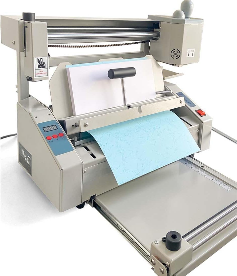 HYUIO Wireless Glue Book Binding Machine, A4 Manual Hot Glue Book Binder with Milling Spine Rougher Binding Machine for Paper Books Albums Notebook