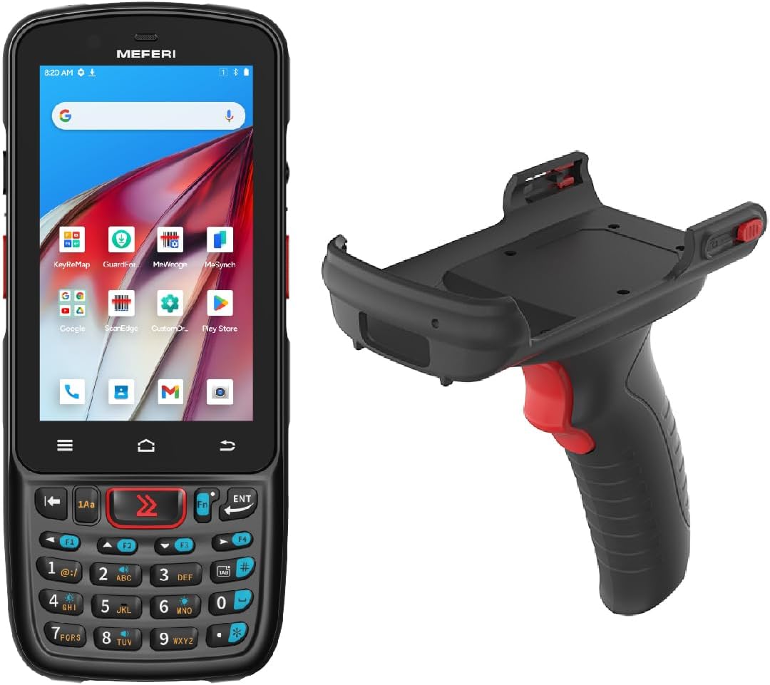 MEFERI ME40K Android Barcode Scanner with Pistol Grip, Equip SE4710 Zebra Scanner, 5180mAh, PDA Handheld Mobile Computer Qualcomm Octa-core CPU, PDA for Warehouse