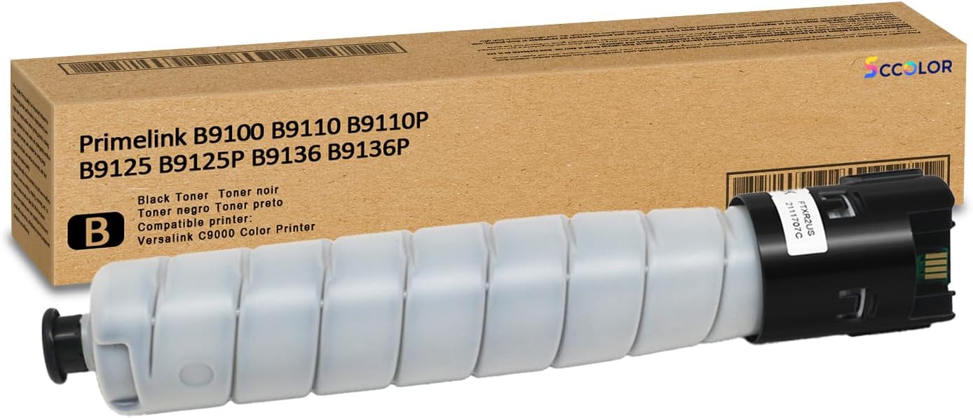 B9100 Black Toner Cartridge Compatible for Xerox 006R01766 Toner Replacement for Xerox Primelink B9100 B9110 B9110P B9136 B9136P B9125 B9125P Printers(1 Pack/71,500 Pages High Yield)
