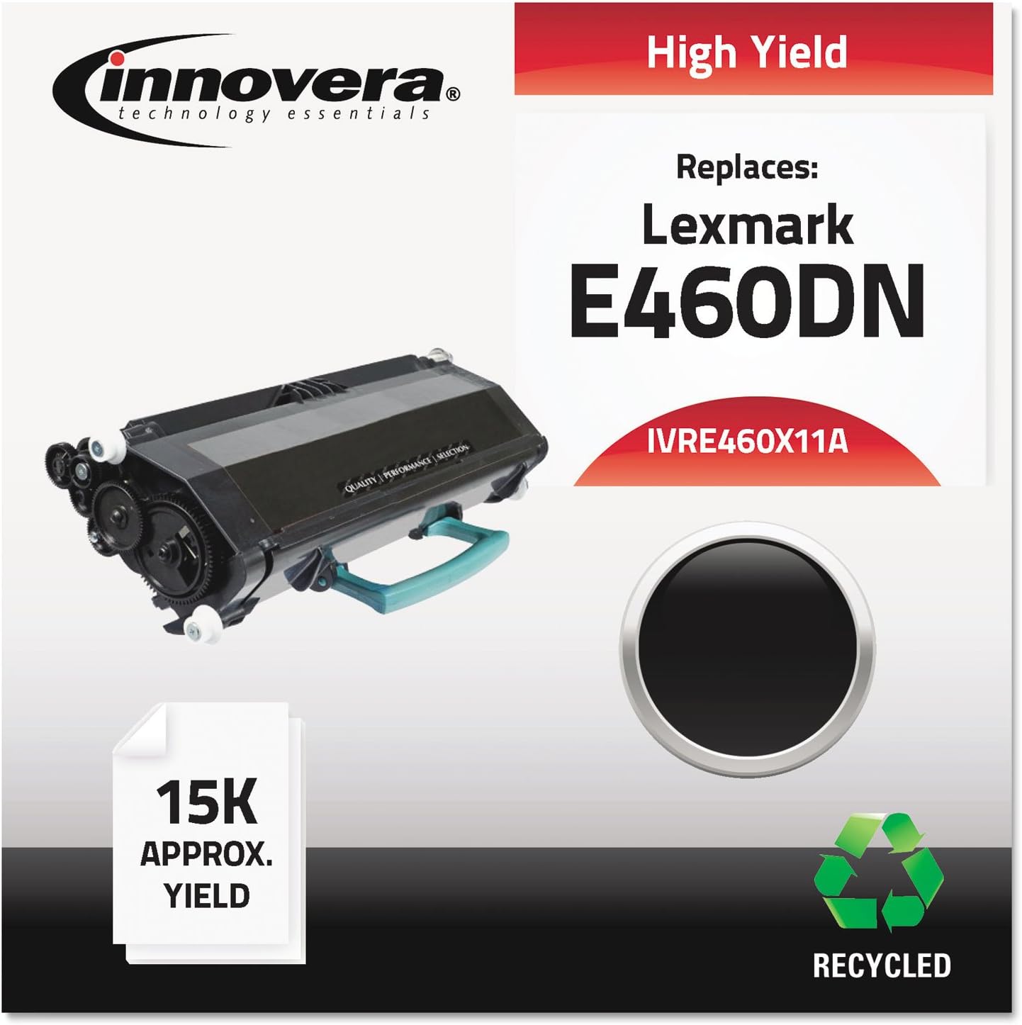 Innovera Remanufactured Toner Cartridge-Replacement for E460X11A (E460) Toner Black