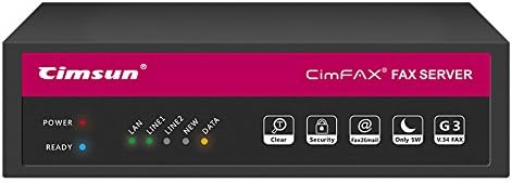 CimFAX H5S High Speed 33.6k Fax Server Auto Save FAX as PDF 100 Users Paperless Fax Machine Cost-Effective Fax Modem Fax Via Telephone Line (8GB)