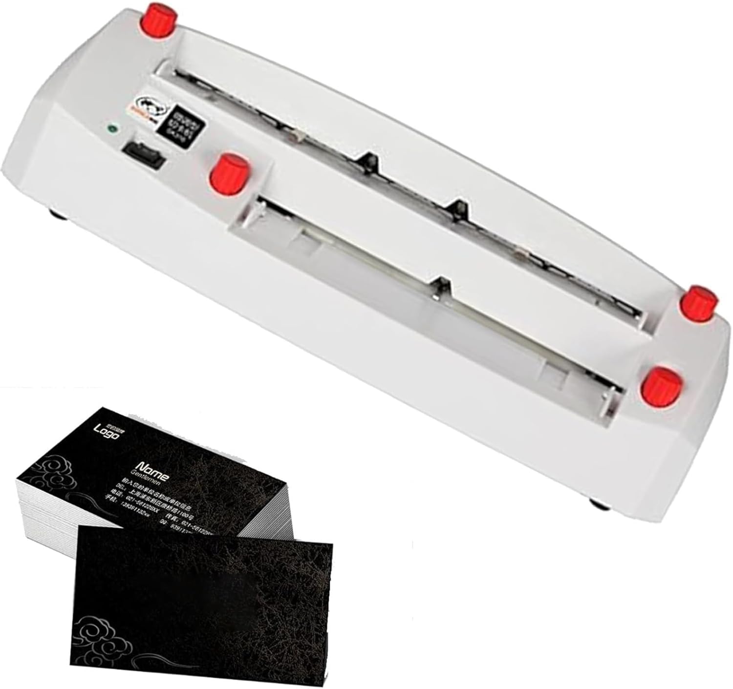 Business Card Cutter Automatic Binding Machine Auto Feeding Electric Card Cutter Adjustable Name Card Slitter for 3.5