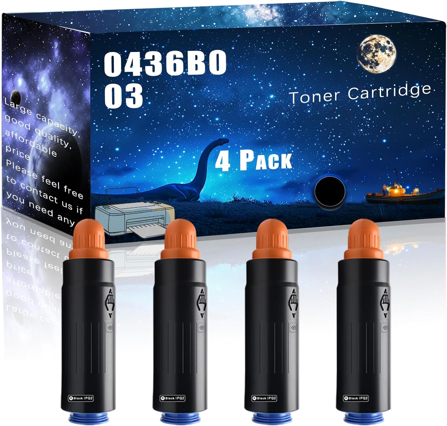0436B003 Compatible Toner Cartridge Replacement for Canon High Yield Compatible imagePRESS C6011 C6011S C6011VP C6011VPS C7000VP Printers, Meet Printing Needs (4 Pack Black)