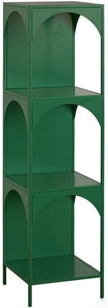 Bookshelf Creative Small Bookshelf Corner Storage Rack Wall Narrow Cabinet Iron Storage Cabinet Corner Corner Bookcase Bookcases (Color : Green, Size : L)