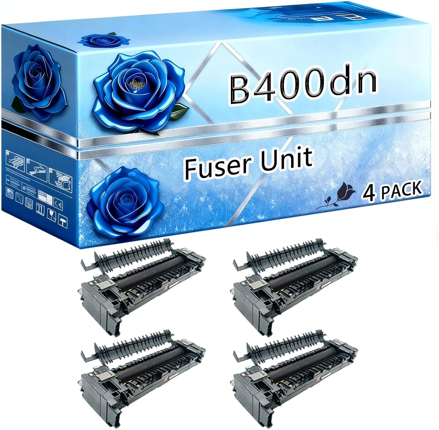 BIVOL Compatible Fuser Unit Replacement for Xerox B400dn 110v High Yield 300000 Pages VersaLink B400n B405dn B400dn Printers (4 Pack Black)