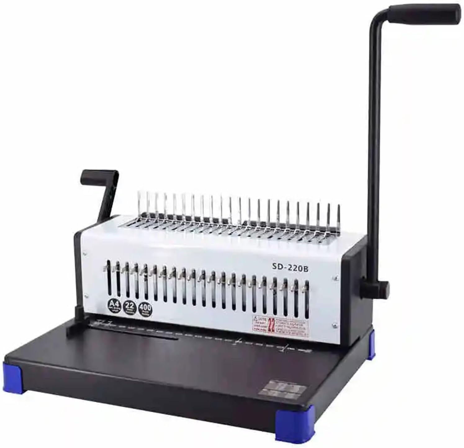 Binding Machine, Punch Binding Machine SD-220B Manual Binding Machine 21 Hole Rubber Ring 10 Hole Clip Strip Office Documents