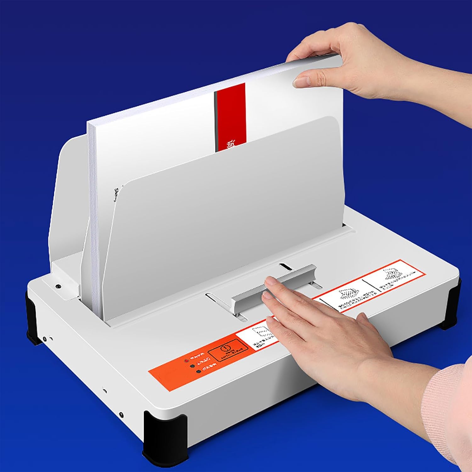 JKSVTF Electric Document Heat Binder, 1-55MM Binding Thickness, Automatic Thermal Binding Machine with Built-in Cooling Rack & Dual Fan Cooling System for Tenders, Insurance Policy Contracts, Reports