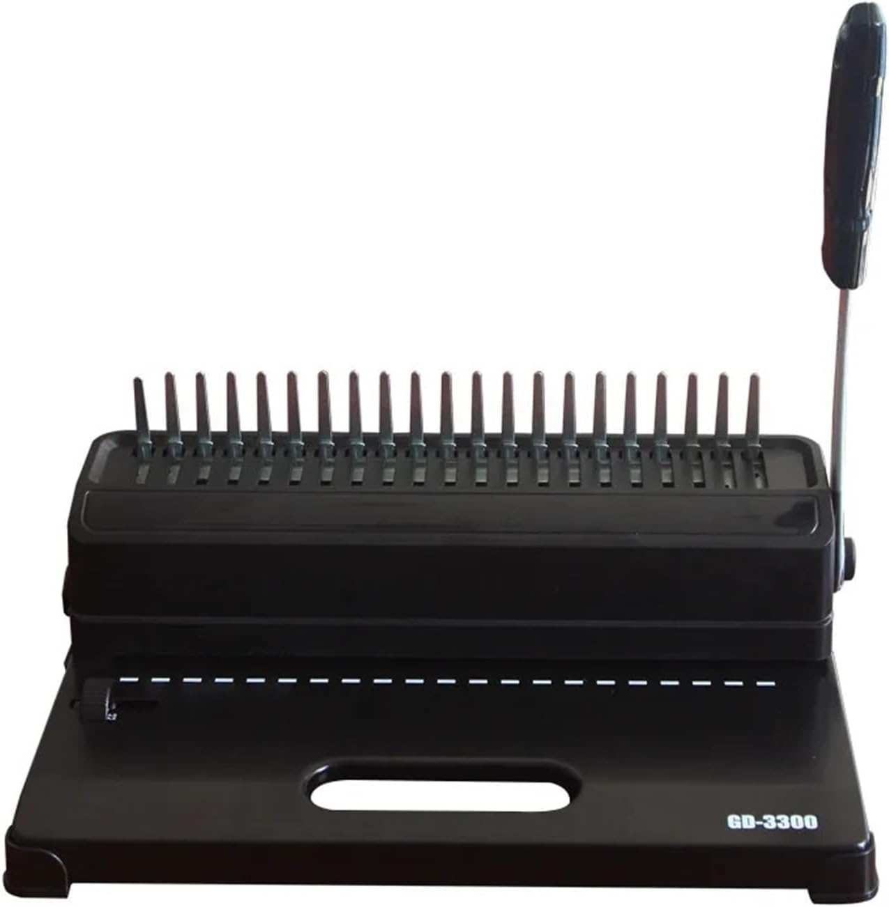 Binding Machines, GD-3300 Clip Binding Machine Punching Machine 21-Hole Comb Type Contract Text Apron Manual Binding Machine