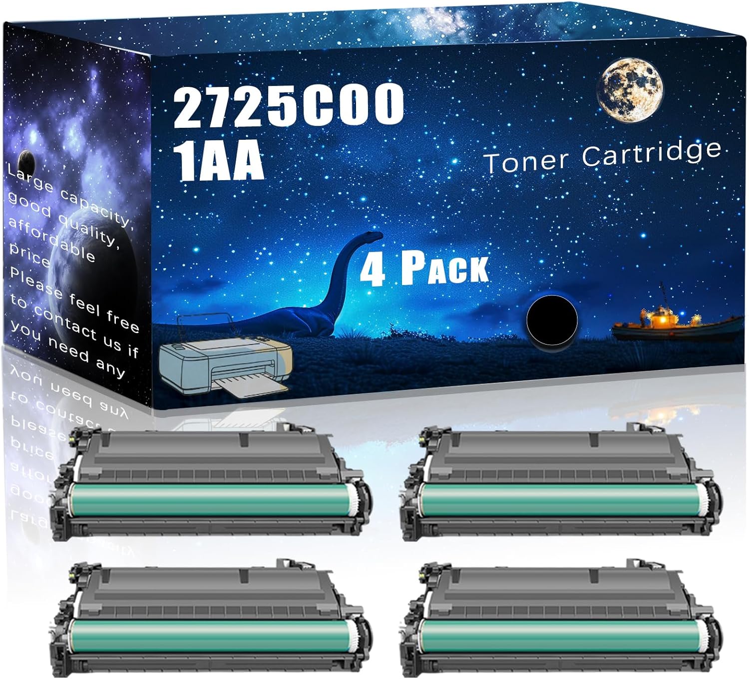 2725C001AA Compatible Toner Cartridge Replacement for Canon High Yield Compatible imageRUNNER Advance DX 617iF 617iFZ 619iF 619iFZ Printers, Meet Printing Needs (4 Pack Black)