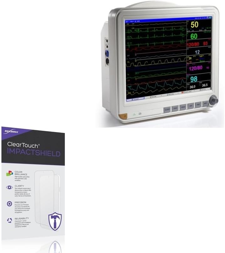 BoxWave Screen Protector Compatible With Promed PM-15 - ClearTouch ImpactShield (2-Pack), Impenetrable Screen Protector Flexible Film