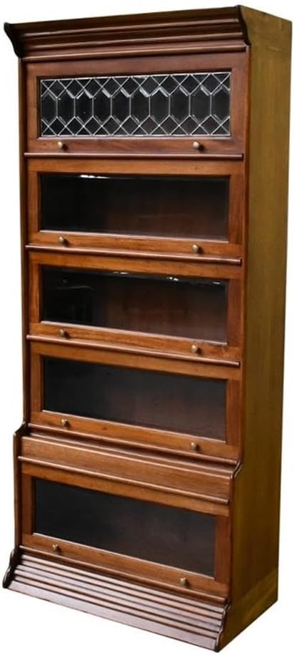 Crafters and Weavers Legacy 5 Stack Barrister Bookcase - Light Brown Walnut