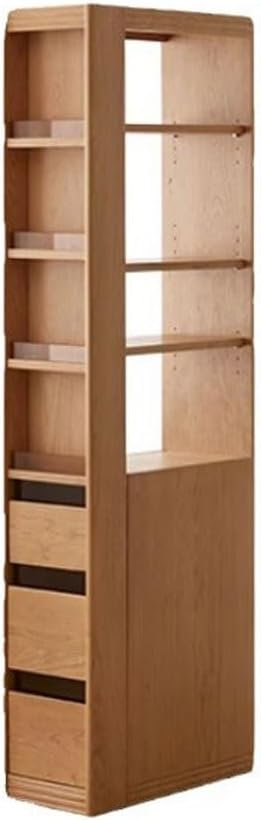 LUNIZ Bookshelves Creative Fashion Solid Wood Bookcase Home Rack Living Room Storage Cabinet Bedroom Storage Cabinet Home Decor Furniture