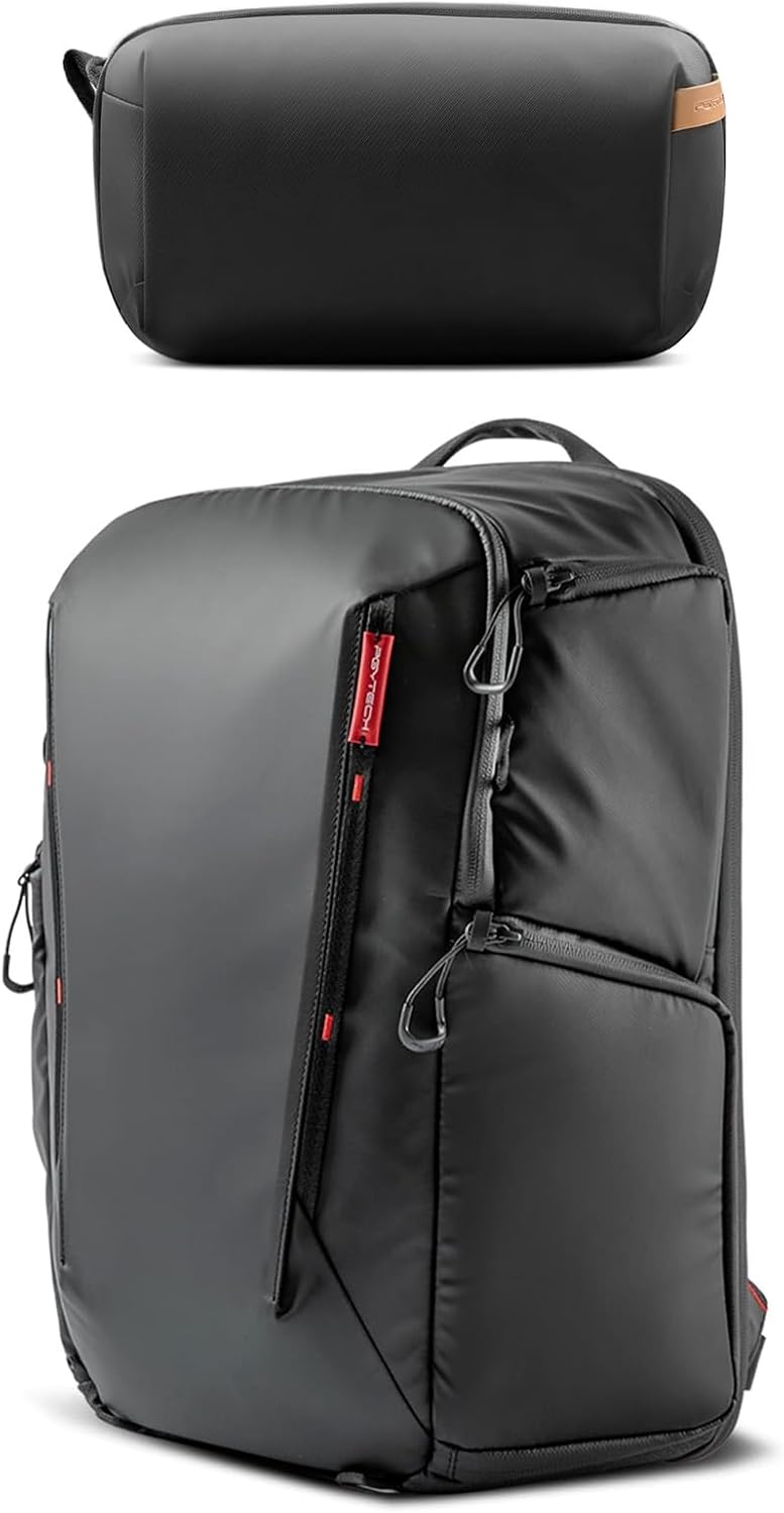 PGYTECH OneMo Lite Camera Backpack 22L+Tech Accessories Pouch Waterproof Small Electronics Organizer Bag Tech Organizer Pouch for Cables, Phone Batteries, Photography SD card