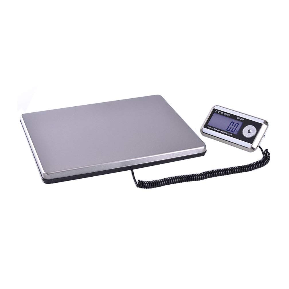 Electronic Price Computing Scale Digital High Accuracy 440lb Heavy Duty Postal Stainless Steel Shipping with Tare Postage for Packages/Post Office/Warehouse/Home (Size : 200KG/0.1KG) (200KG/0.1KG)