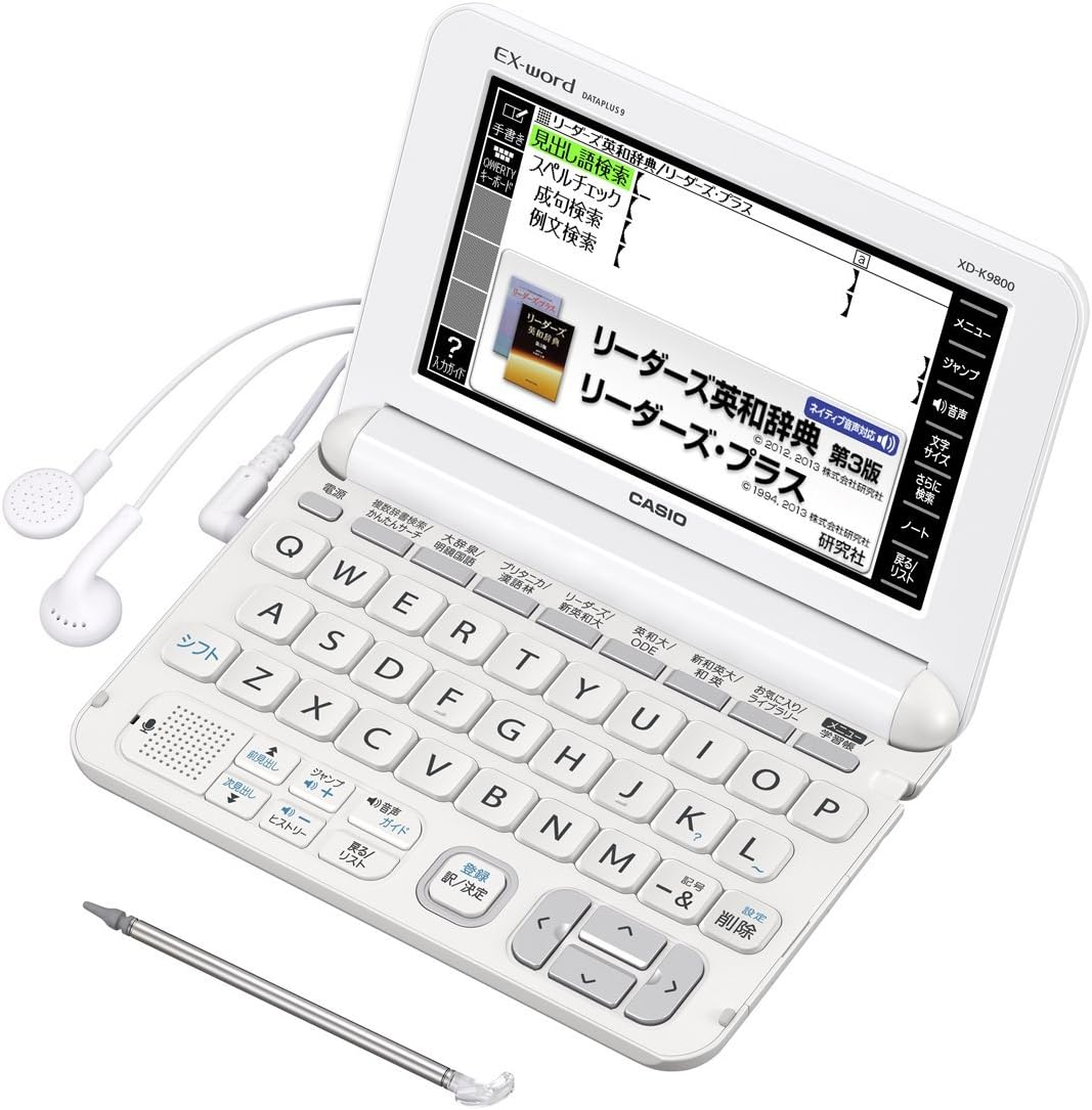 CASIO electronic dictionary Data Plus 6 practice English model XD-K9800WE White