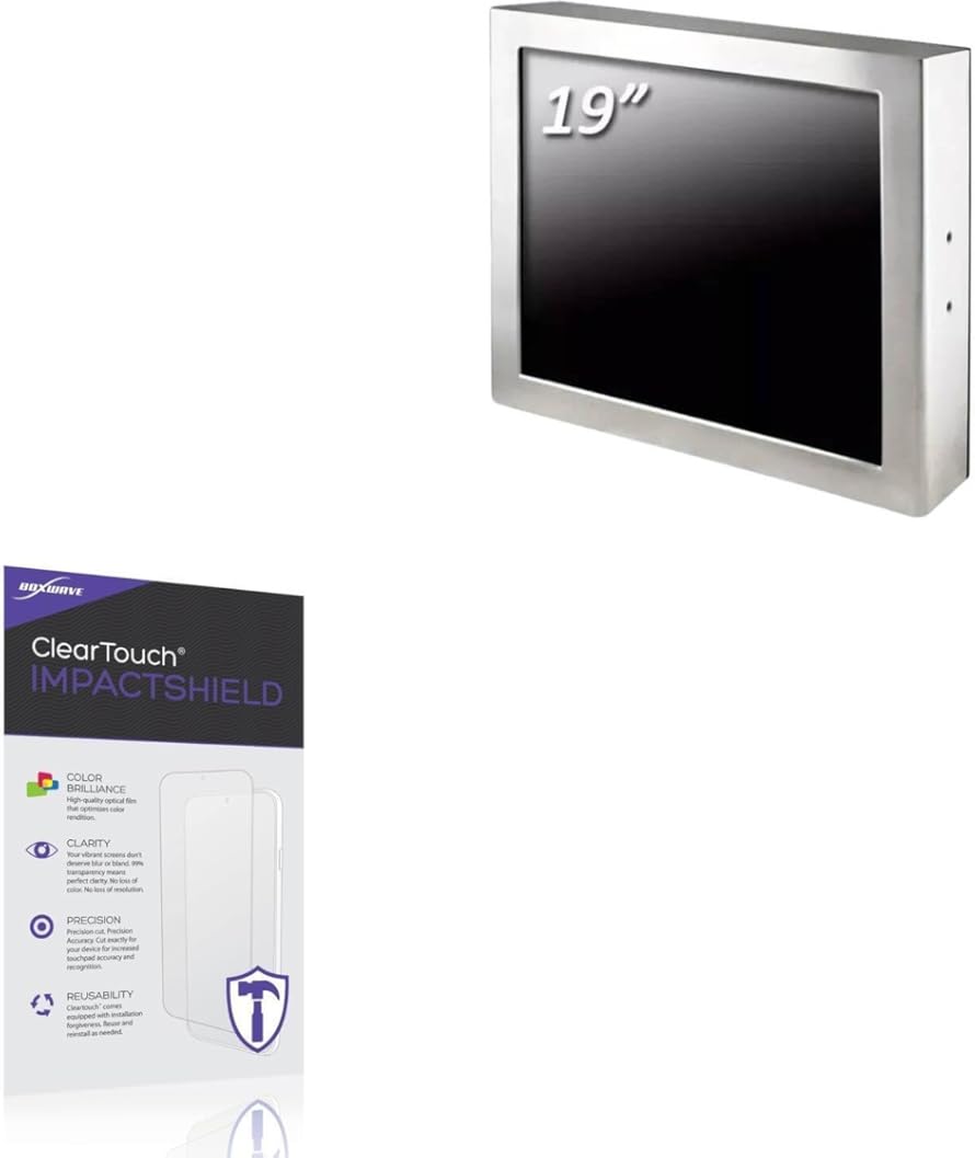 BoxWave Screen Protector Compatible with Geekland GKWP195R005S (19 in) - ClearTouch ImpactShield (2-Pack), Impenetrable Screen Protector Flexible Film