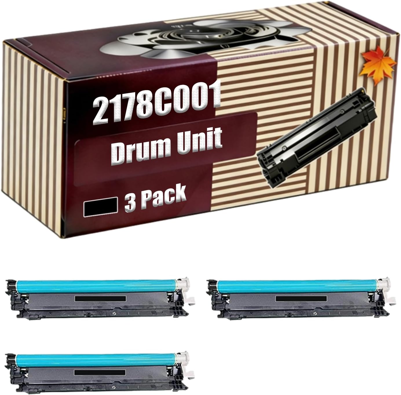 Compatible for Canon 2178C001 Drum Unit Work for Canon LBP852Cx LBP851C LBP852Ci Printers, with Chip, High Yield 80000 Pages, High-Definition Printing (3 Pack Black)