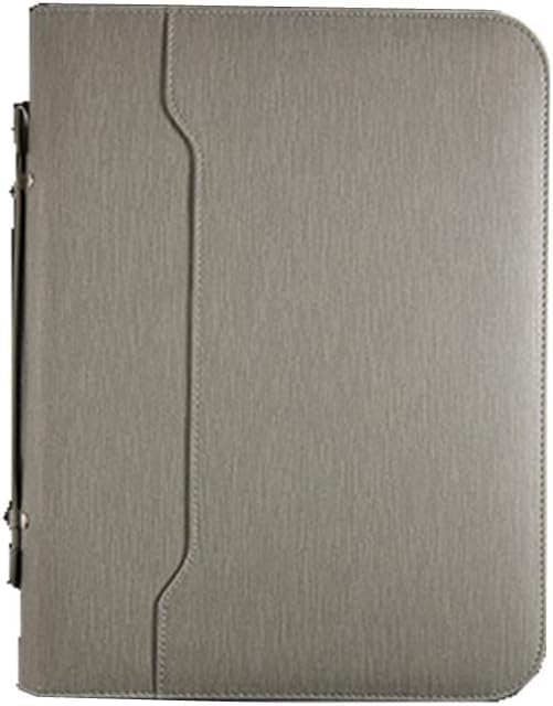 Important document organizer, Portfolio Organizer A4 Conference Folder Business Travel Portfolio Folder with Ring Binder Business Zipped Portfolio(Gray)