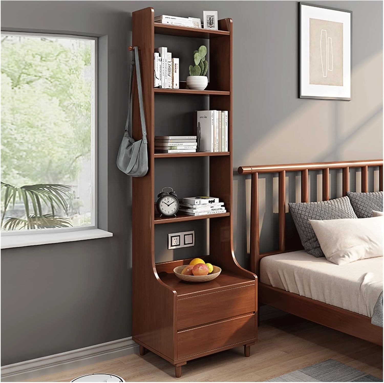 Bookshelf Shelf Bookcase Shelf Bedroom Bookshelf Home Bedside Storage Cabinet Living Room Simple Bookcase Balcony Storage Rack Bookcase Storage Shelves (Color : C)
