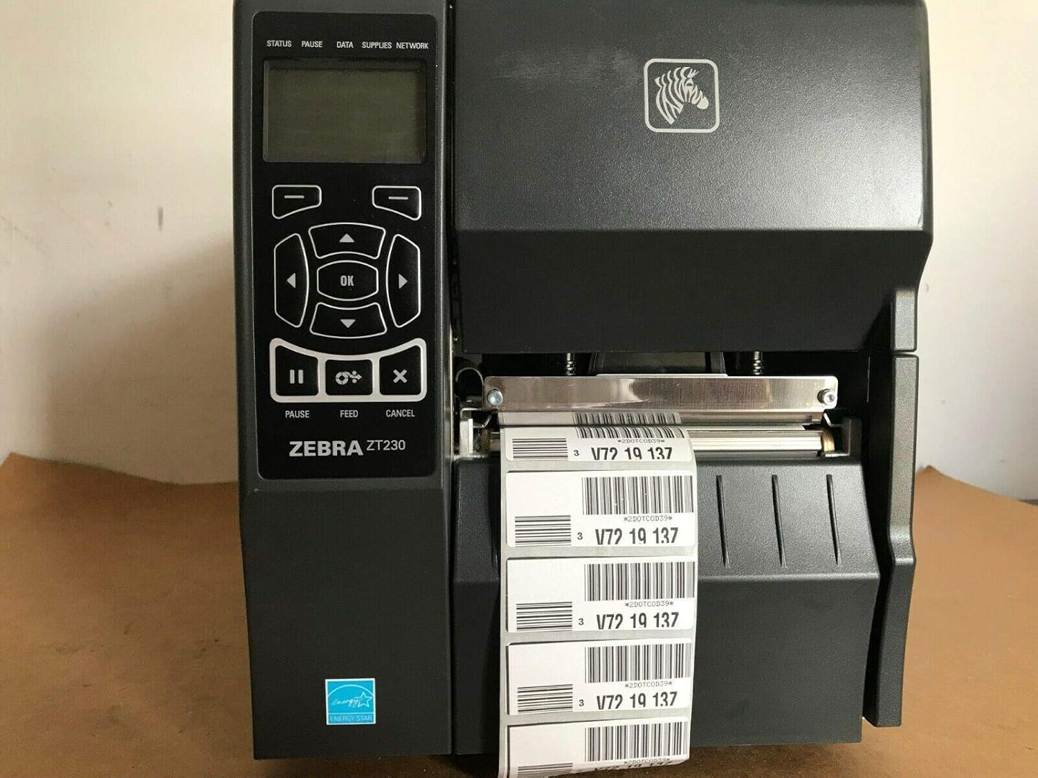 Zebra Stripe ZT230 Thermal Barcode Printer Tested W/ Prints (Renewed)