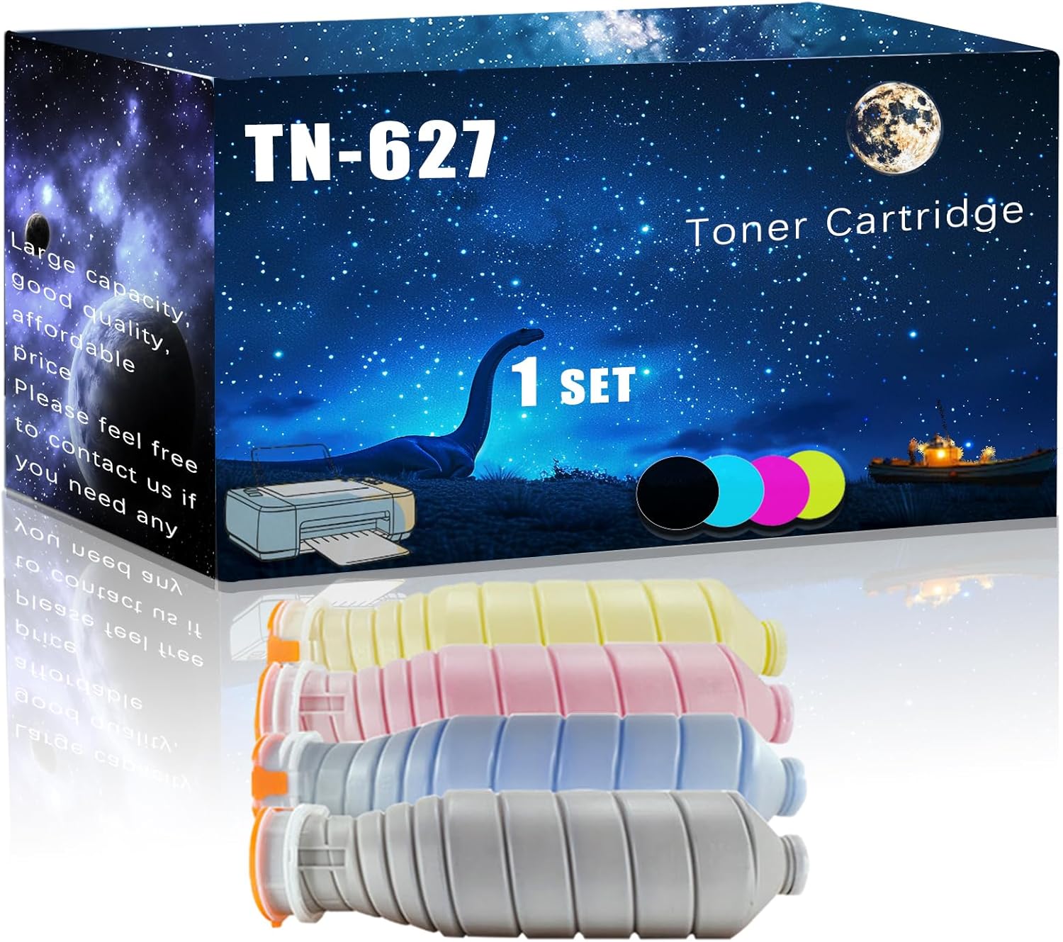 MUCQL TN-627 Toner Cartridge Compatible for Konica Minolta AccurioPress C14000 Printers,with Chip Large Printing Demands (Multicolor)