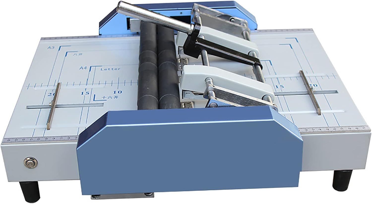 Electric Paper Book Stapler Creaser, A3 Paper Saddle Stitch Flat-Clinch Automatic Binding Machine, 5 Nail Positions, for 24/6 Type Staples