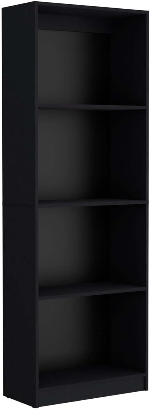 Tuhome Home Bookcase with Four Spacious Open Shelves Offering Modern Display Space for Books, Collectibles and Decorative Items with Contemporary Design and Durable Engineered Wood Construction