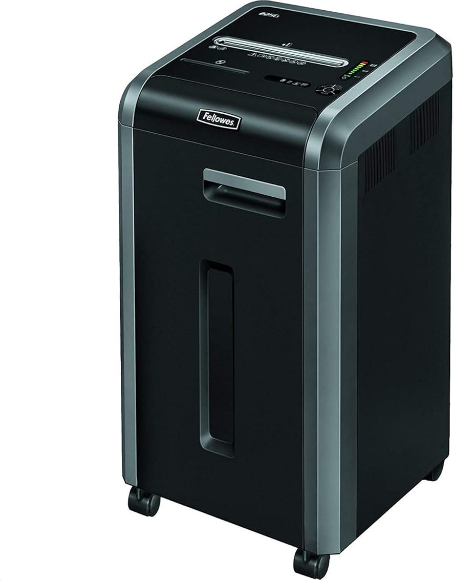 Fellowes Powershred 225ci 100% Jam Proof Cross-Cut Shredder, 20 Sheet Capacity