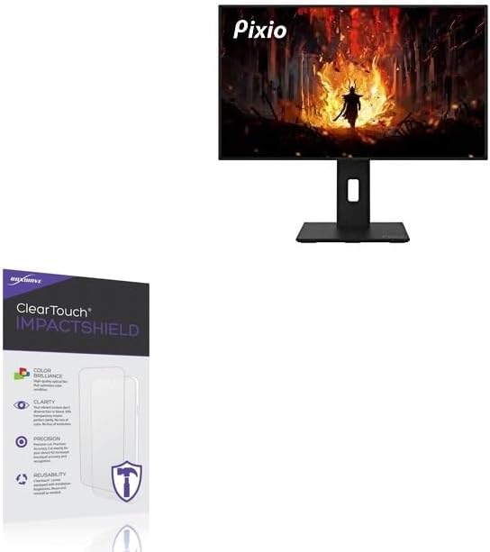 BoxWave Screen Protector Compatible With Pixio PX275C Prime - ClearTouch ImpactShield (2-Pack), Impenetrable Screen Protector Flexible Film