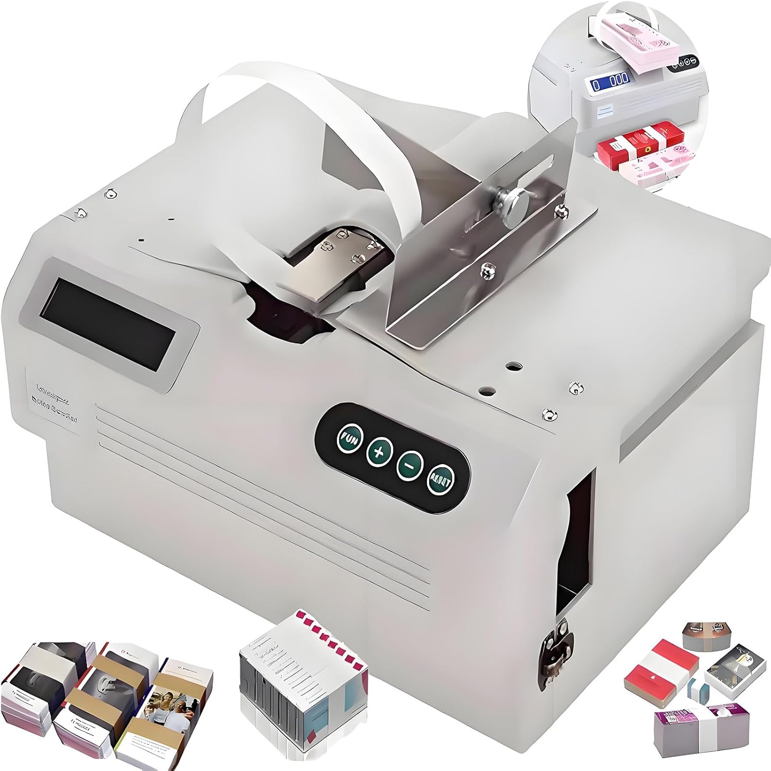 WDDEYYDS Intelligent 2-Second Banknote Bundler, Auto-Induction Currency Strapping Machine with Hot Melt Paper Tape for Secure Binding