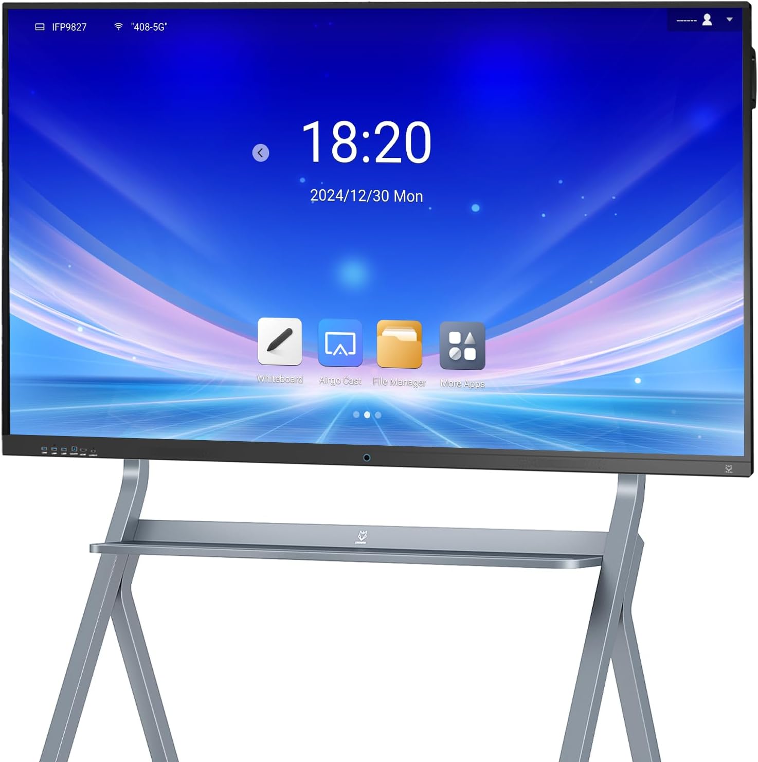 65 Inch Smart Board,4K Touch Screen Interactive Whiteboard, All-in-One Smart Digital Whiteboard for Classroom Home and Business Built in Android 14.0 8+128G with Robust App Ecosystem(Board+Wall Mount)
