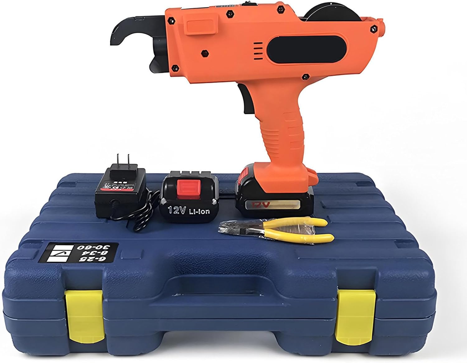 Automatic Handheld Rebar Tying Machine Electric Rebar Bender Electric Building Machine Tool Wire Binding Machine for Steel Band Wire Ties Metal,60mm