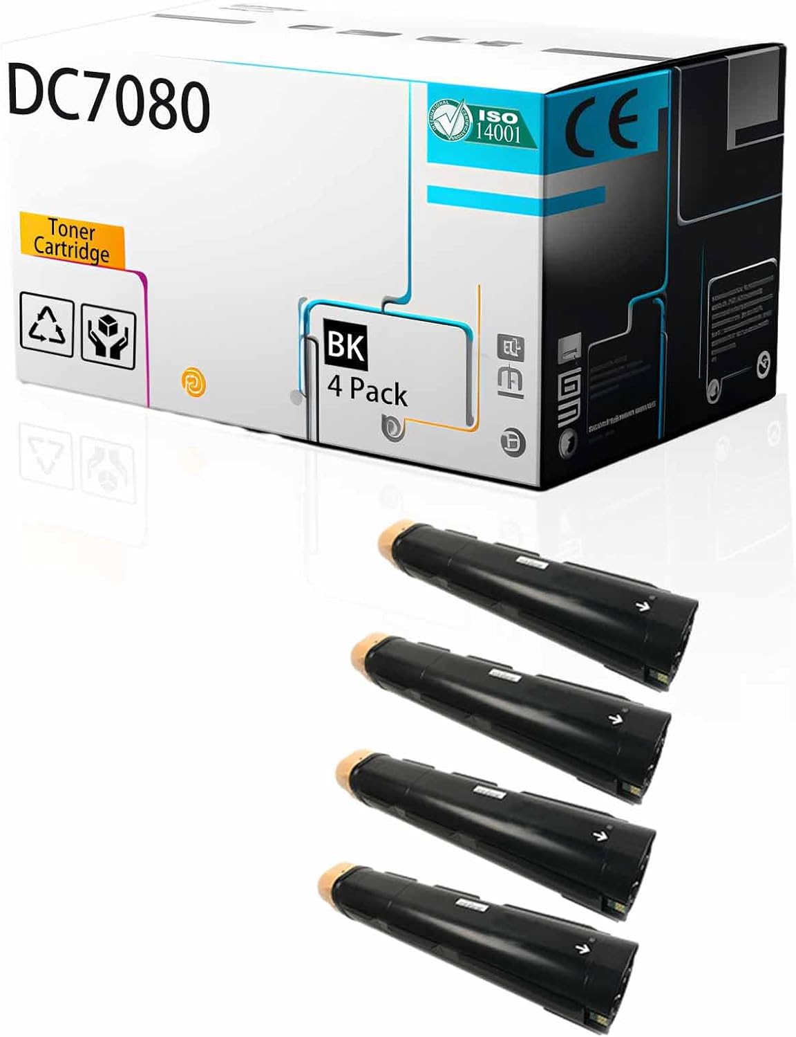 DC7080 CT201827 Toner Cartridge Compatible for Xerox ApeosPort-IV 6080/7080 DocuCentre-IV 6080/7080 Printer, High Print Page Volume with Chip (Black 4Pack)