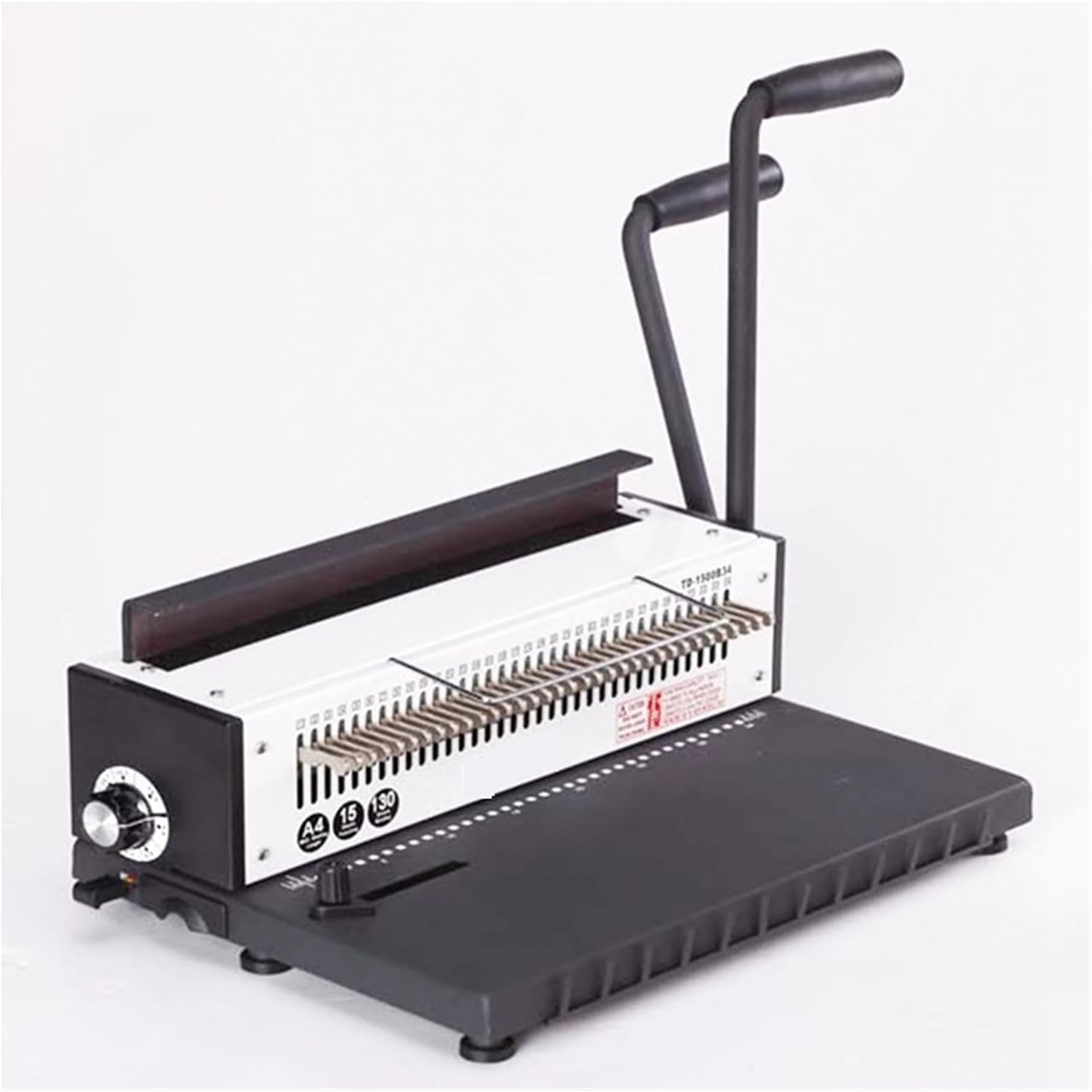 Binding Machines, Double Coil Iron Ring A4 Binding Machine Full Knives Desk Calendar Punch Binding Machine(Round Hole)