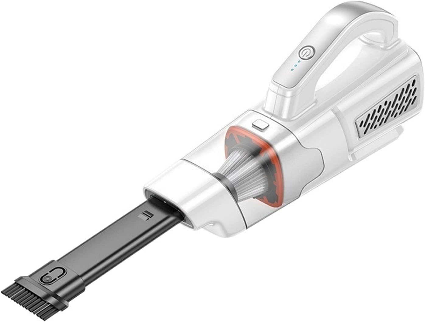 Handheld Vacuum Cleaner 13000Pa Home Appliance Wireless Charging Car Vacuum Cleaner High Power Multifunctional (Color : White)