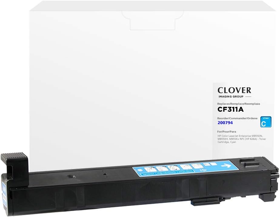Clover Remanufactured Toner Cartridge Replacement for HP CF311A (HP 826A) | Cyan