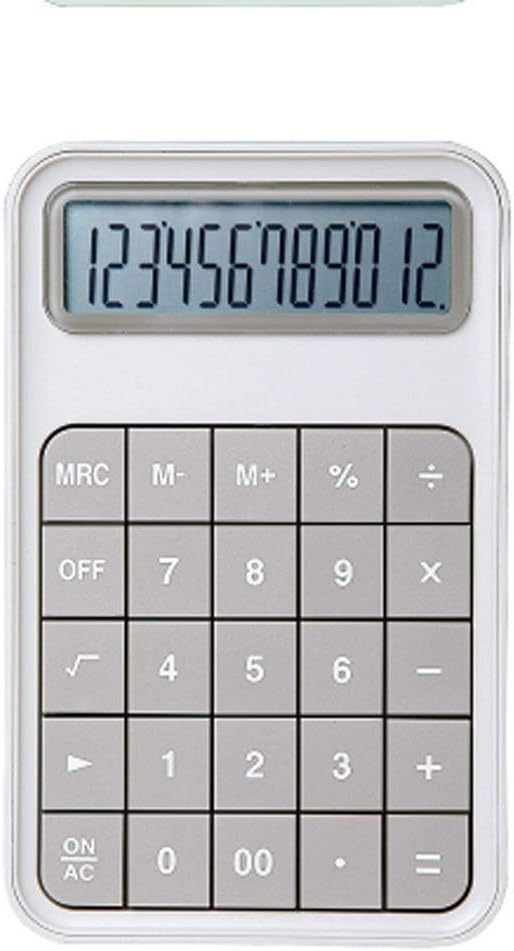 GFHSKRPL 12 Digit Desk Calculator Large Buttons Cute Candy Color Financial Business Accounting Tool Big Battery