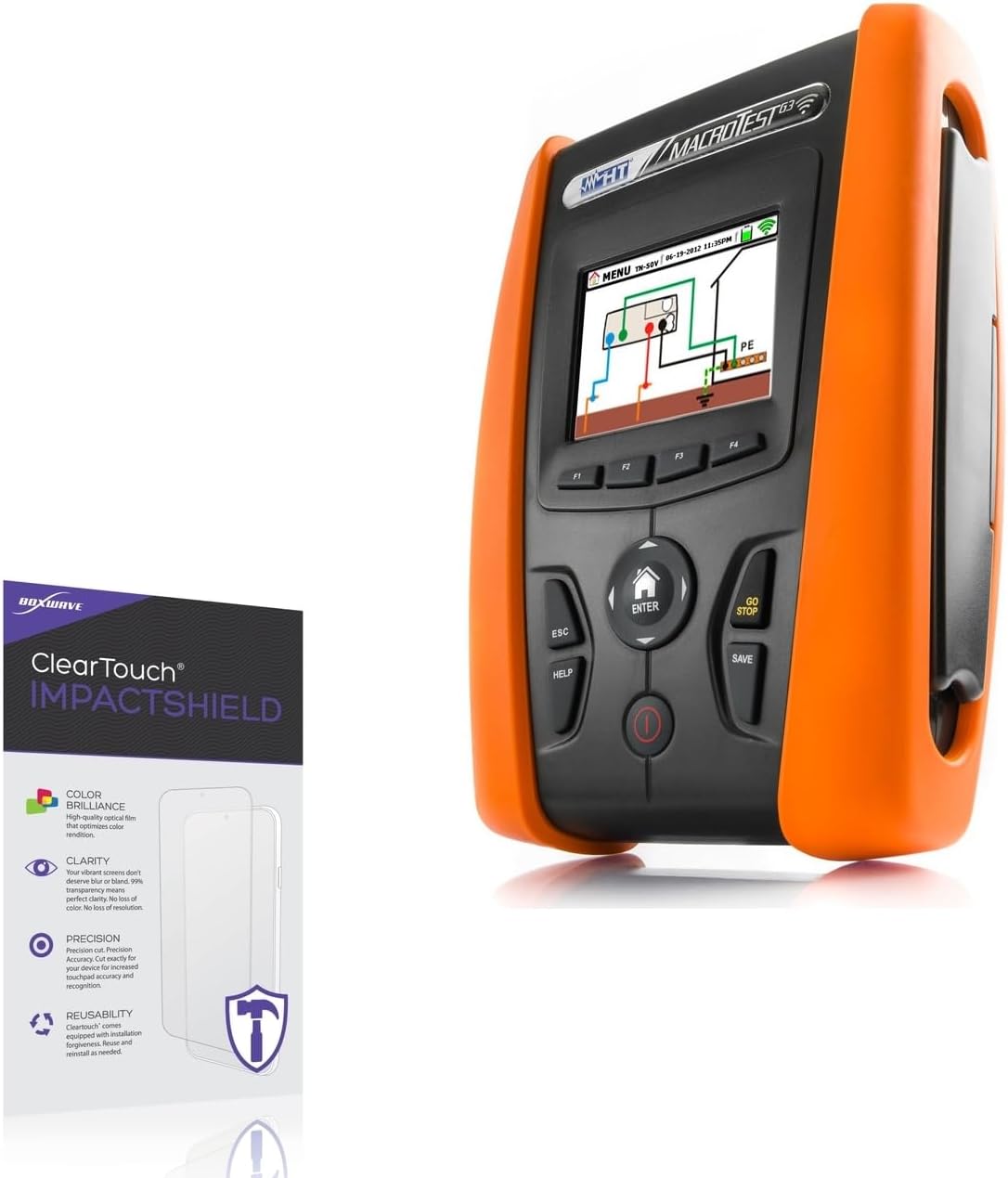 BoxWave Screen Protector Compatible With HT MACROTESTG3 - ClearTouch ImpactShield (2-Pack), Impenetrable Screen Protector Flexible Film