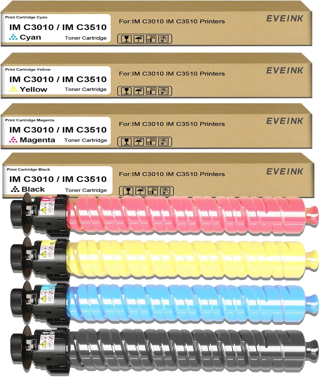 Extra High Yield IM C3510 IM C3010 Toner Cartridge 842550 842551 842552 842553 Toner Compatible for Ricoh IM C3010 IM C3510 IMC3510 IMC3010 Printers Black Cyan Magenta Yellow