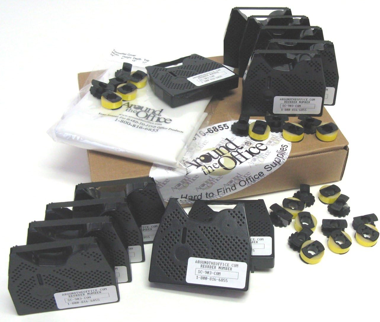 Smith Corona H Series Typewriter Package of 12 Ribbon, 12 Correction Tape 1 Dust Cover