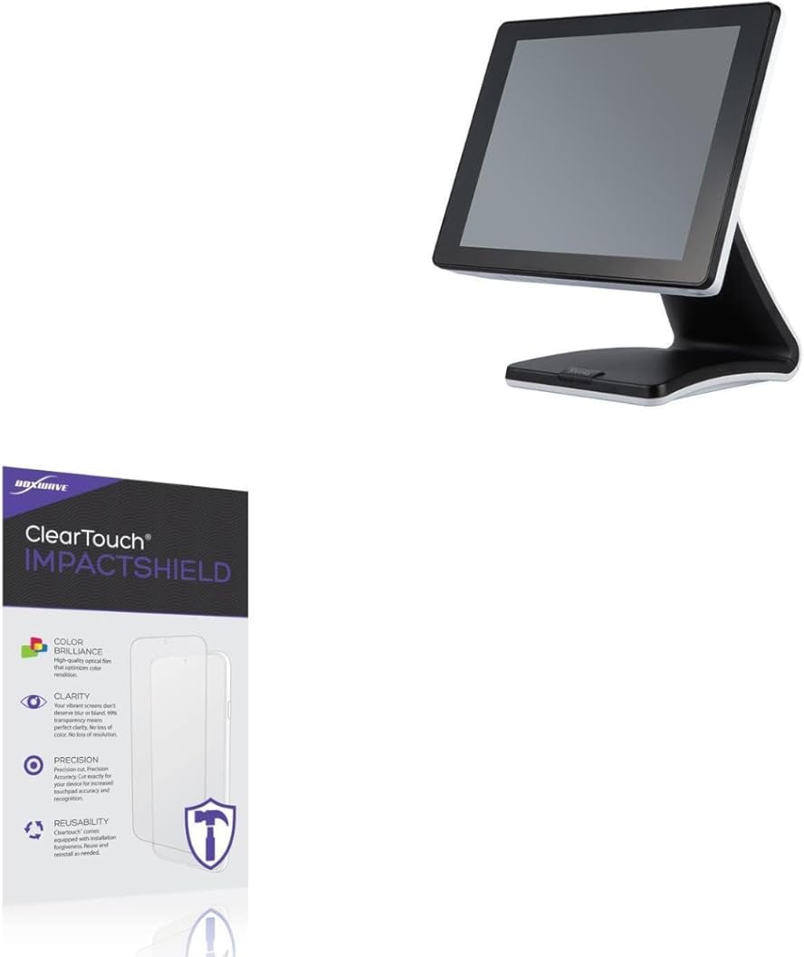 BoxWave Screen Protector Compatible with Sam4s SAP-6000 PCAP Touch (15 in) - ClearTouch ImpactShield (2-Pack), Impenetrable Screen Protector Flexible Film