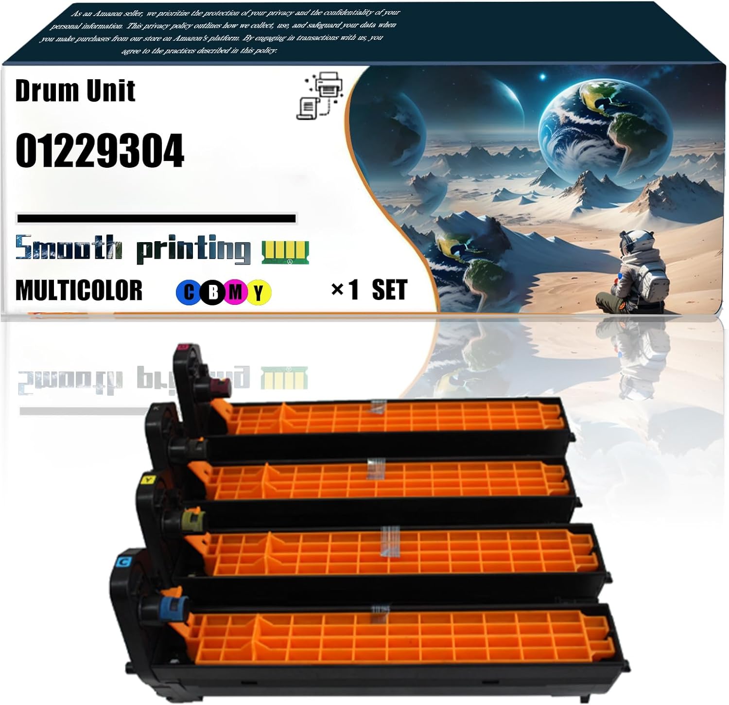 LSSF Replacement Parts Drum Unit 01229304 Compatible with Okidata OKI ES5460 ES2232 ES2632 Printers, Contains Chip and Clear Printing (4-Pack BK/C/M/Y)