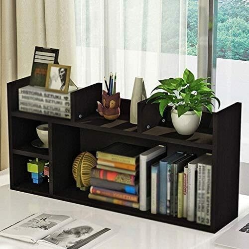 Desktop Bookshelf, Small Office Bookcase with Creative Tree Design, Space-Saving Storage Rack for Home or Office