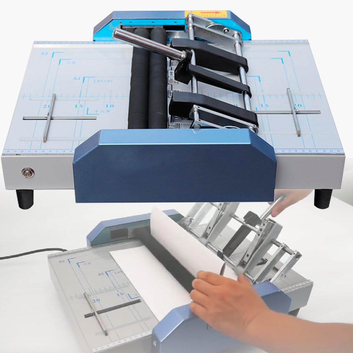 YDBMY Paper Folding Machine, Flat-Clinch Automatic Binding Machine, A3 Saddle Stitch Flat-Clinch for Printing Factories and Schools