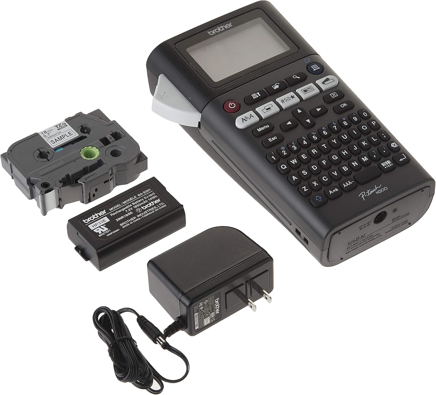 Brother Labelmaker - Monochrome - Thermal Transfer - Roll (0.7 in) - 180 dpi - up to 47.2 inch/min - 5 line Printing, Vivid Bright Display - Black